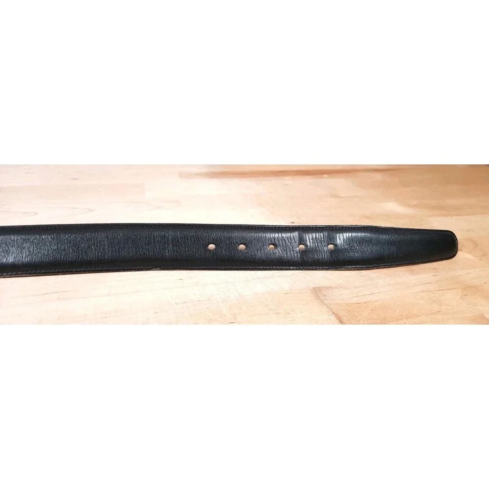 Trafalgar Bos Taurus Midwestern‎ Basic Glove Leather Black Belt 34 Handmade USA